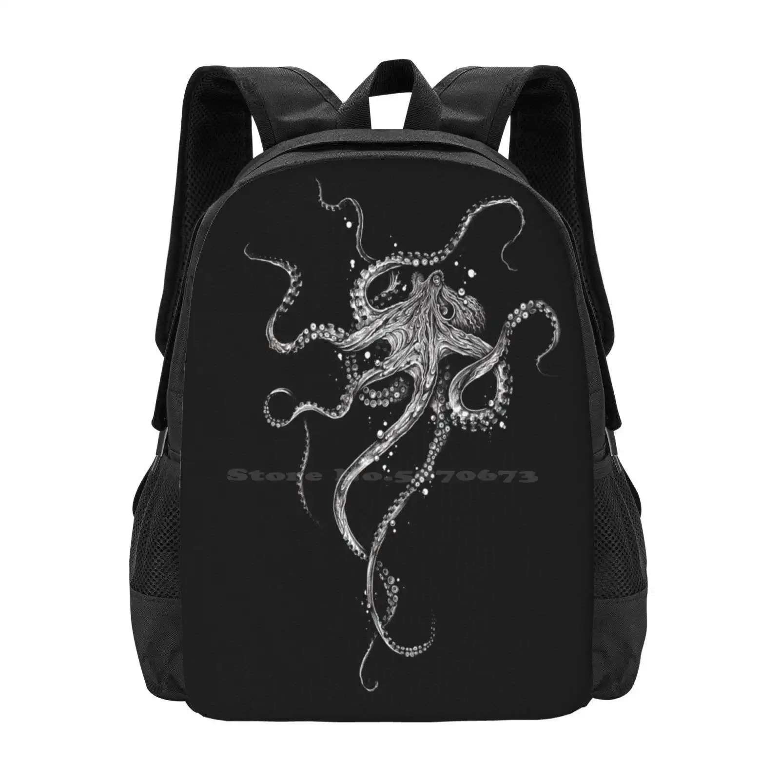 

Школьные ранцы-осьминоги для девочек-подростков, дорожные сумки для ноутбука, щупальки осьминога, для океана, с животными, под водой, с натуральным морским моллюском