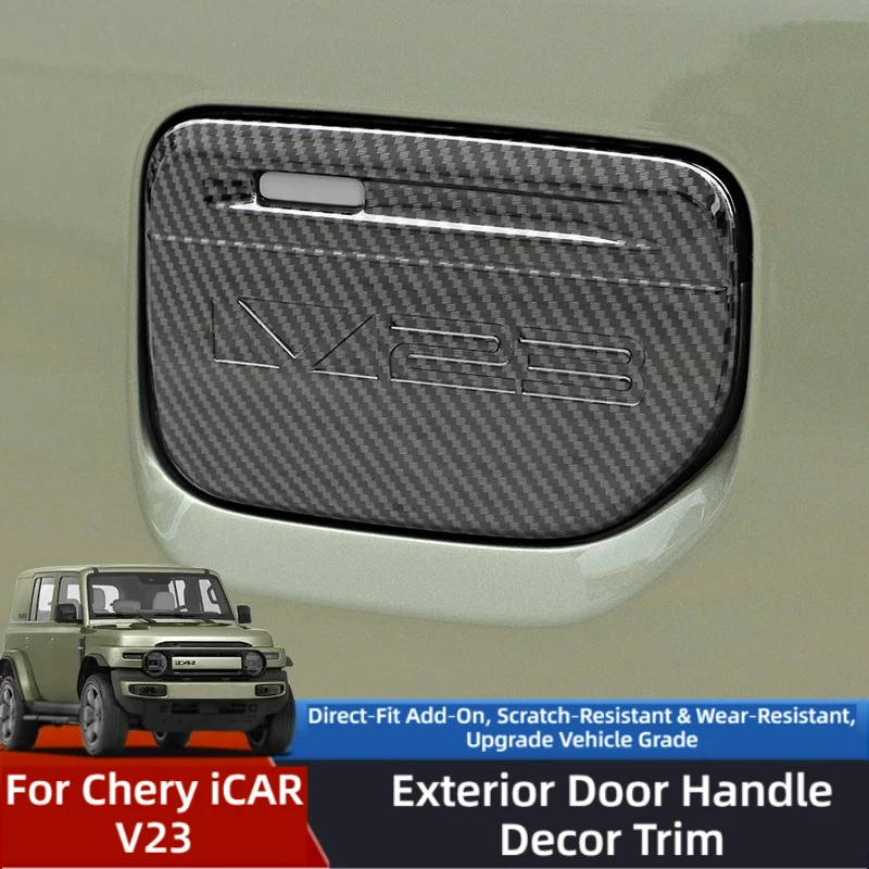 For Door Handle Shell Cover Protective Trim Modification Accessories Fit For 2025 Chery iCAR V23, Door Pull Handle Decor Sticker