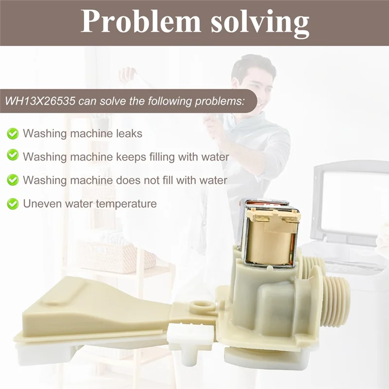 B25B WH13X24386 WH13X26535 جزء استبدال صمام مدخل المياه لغسالات Ge، لـ PD00052736 4931303، WH13X24392 #5