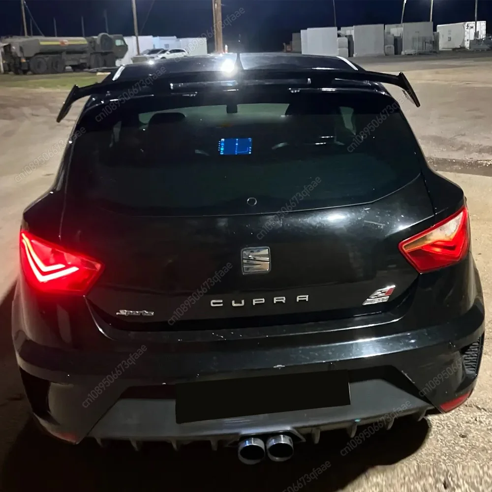 For Seat Ibiza Leon 2009-2021 Hatchback Rear Roof Spoiler Cap Rear Trunk Roof Lip Spoiler Wing Car Rear Lip Cover Bodykit Tuning