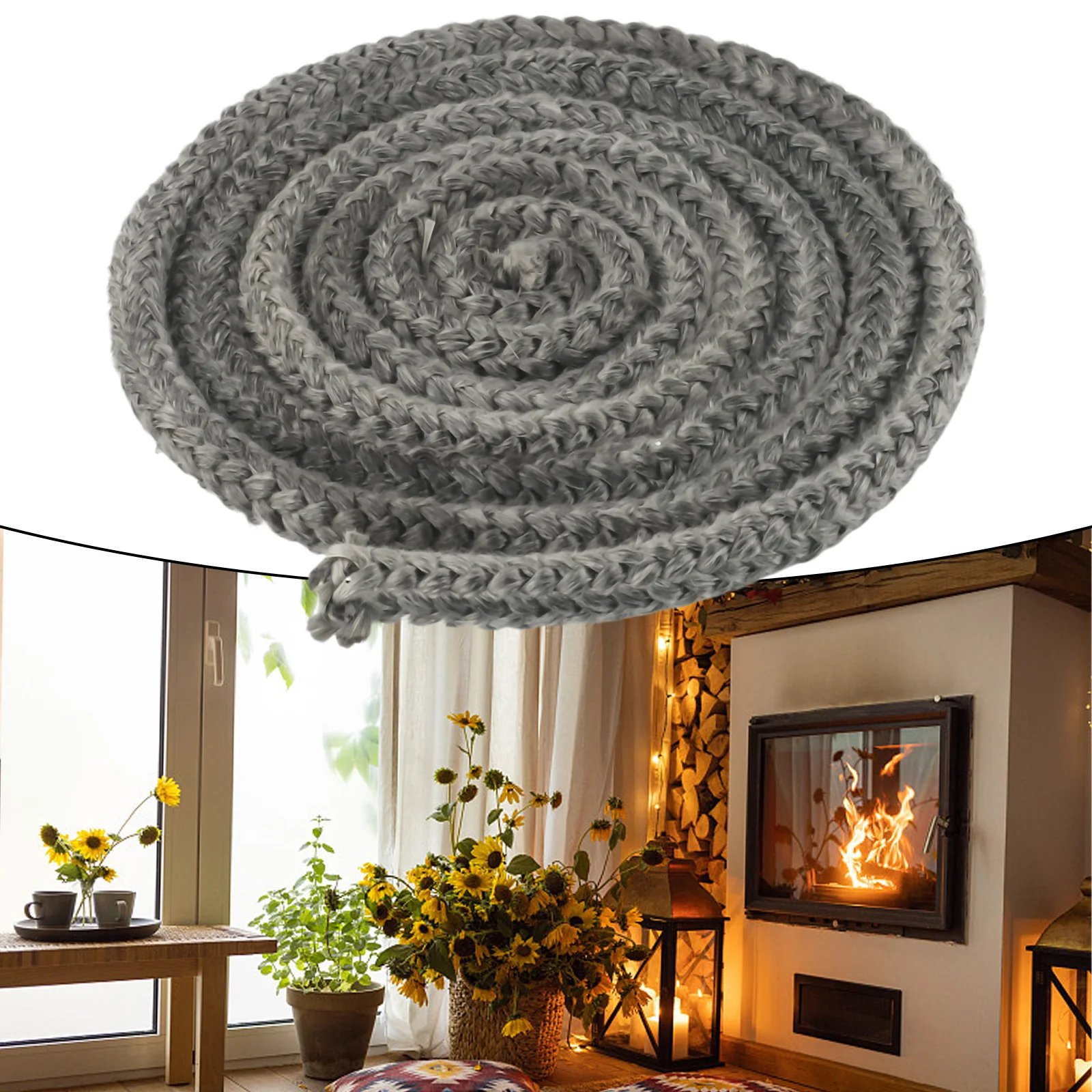 

Fiberglass Rope Seal 118inch/3meters 78 Inch/ 2meters Fiberglass For Boiler Industrial Oven Good Sealing Performance