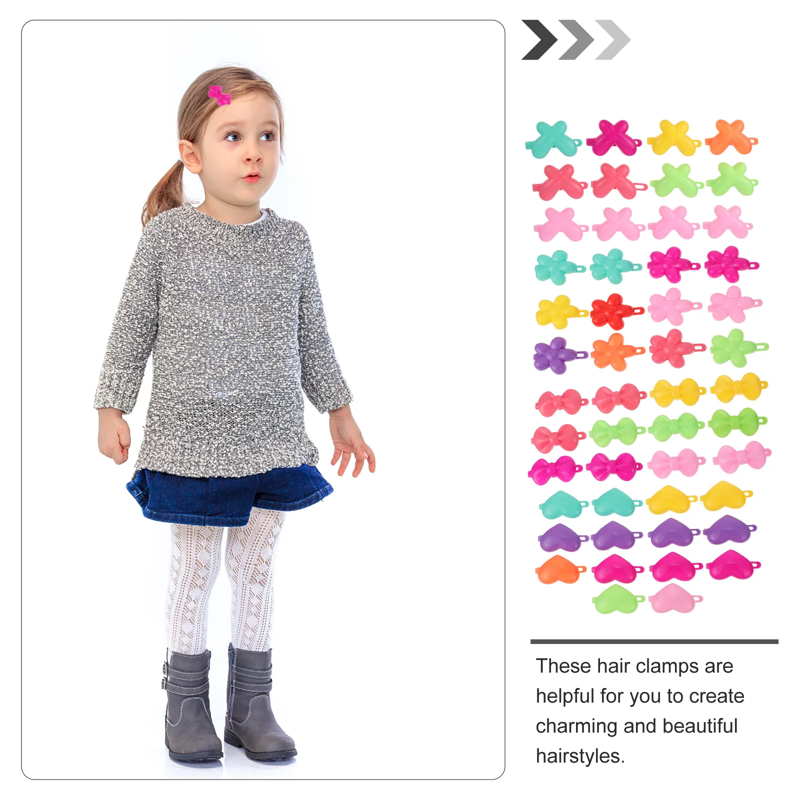 

50 шт., заколки для волос с героями мультфильмов, красочные пластиковые заколки для волос, аксессуары для волос для маленьких девочек, милые, практичные для повседневного использования на вечеринке