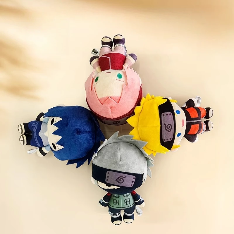 Kawaii q versão figura boneca de pelúcia brinquedos anime hatake kakashi uzumaki naruto mochila pingente presentes