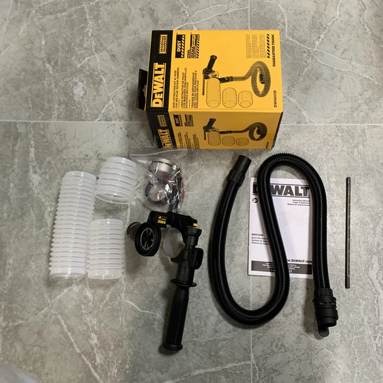 DEWALT Original DWH200D SDS+ Rotary Hammer Dust Exctraction Cup Portable Transparent Tube Dust Removal cup