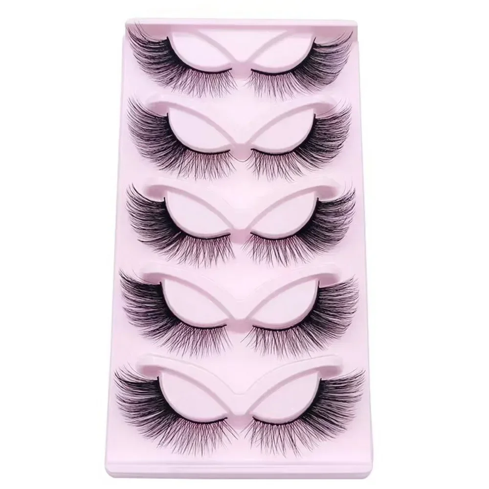 5 Paar falsche Wimpern 6d super flauschige wispy Faux Nerz Wimpern Katze/Fuchs Augen effekt dramatische Wimpern Wimpern