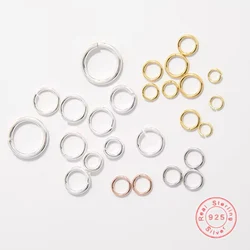10pcs Sterling silver Open Circle DIY Jump Ring Jewelry Accessories Necklace Bracelet Earrings connector