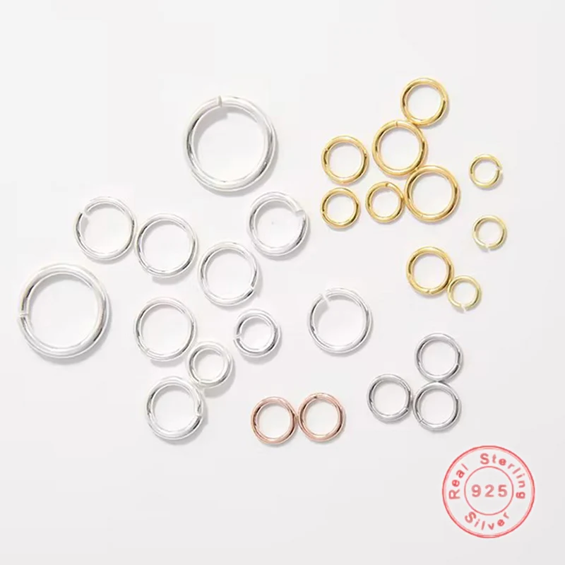 S925 Sterling silver 10pcs Open Circle DIY Jump Ring Jewelry Accessories Necklace Bracelet Earrings connector