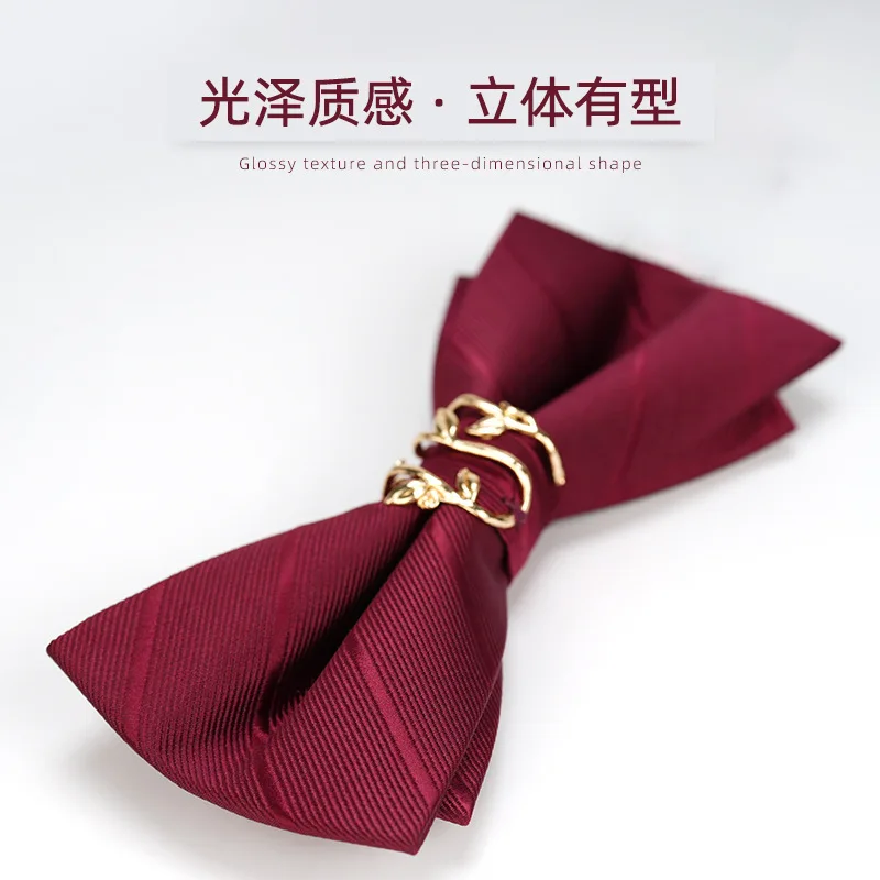 Luxury Fashion Groom\'s Striped Elegant Bow tie Gifts For Men Wedding Partys Business Suit Accessories