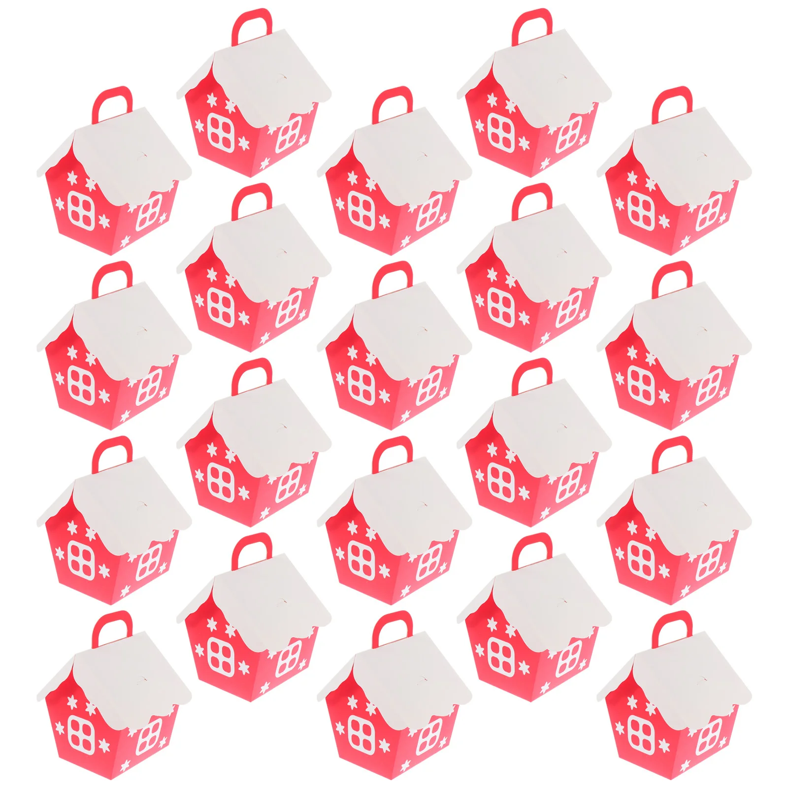 

20Pcs Christmas Candy Boxes Xmas Gift Boxes for Biscuits Snack Packaging Paper Storage Containers Festival Dessert Box Unique
