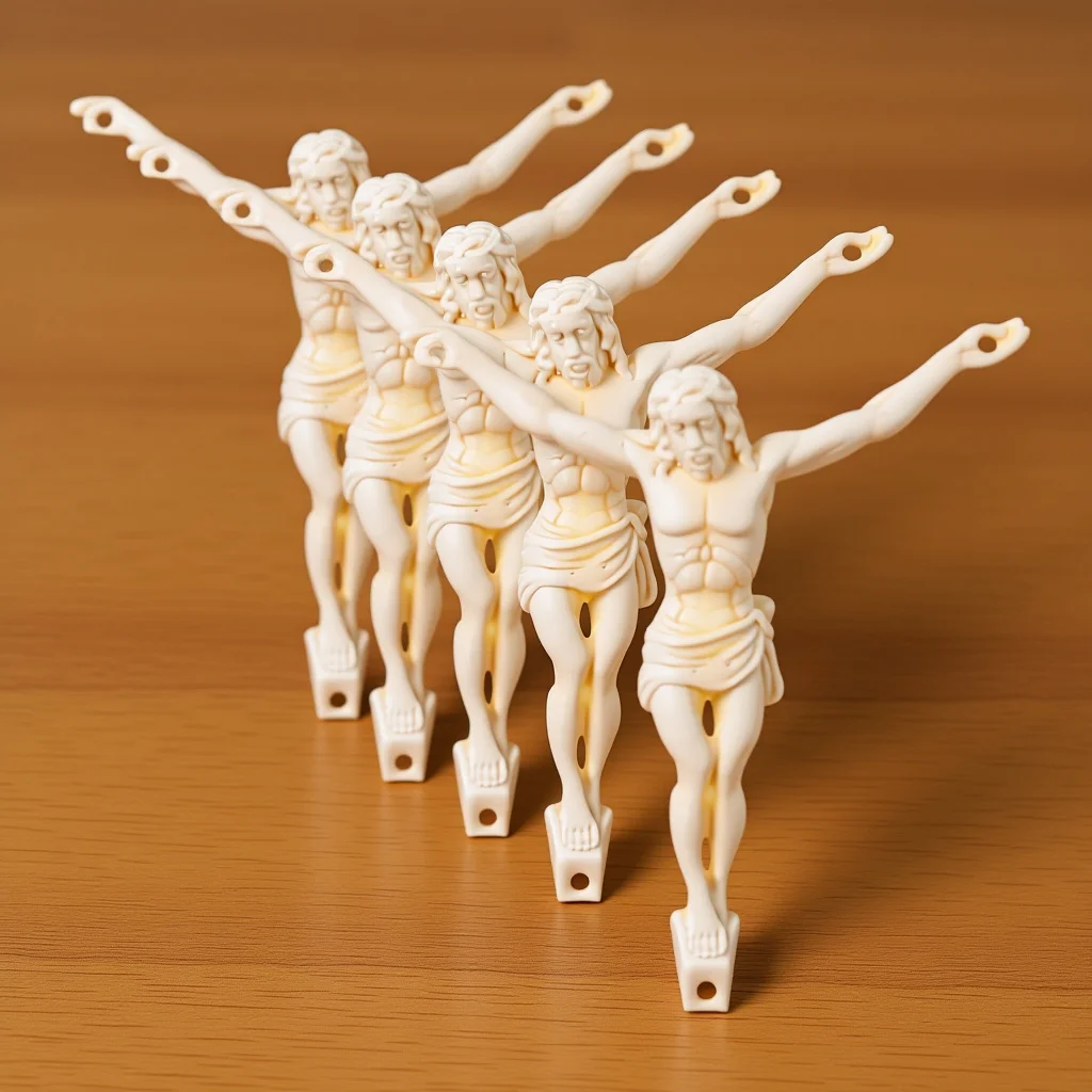 

5Pcs Jesus Decoration Wall Art Religious Home Decor Craft Statue for Office Cross Display Sacred Sculpture Jesus Statue