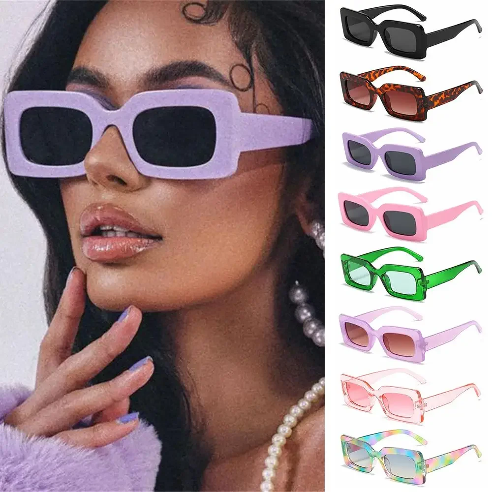 New Vintage Rectangle Sunglasses Women Brand Retro Cat Eye Small Frame Sun Glasses Female Travel Luxury Glasses UV400 Eyewear