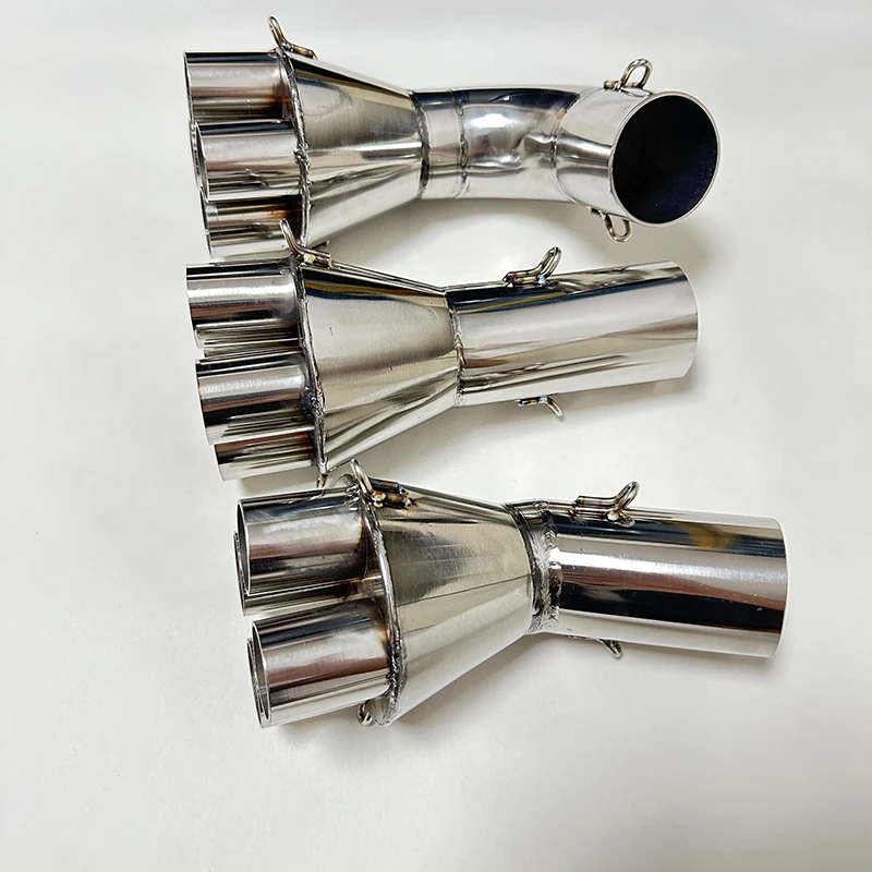 Accessoires de moto pour collectionneurs, adaptateur de tuyau d'échappement en acier inoxydable 4-en-1, compatible avec BMW K75 K100 K100RS K1100