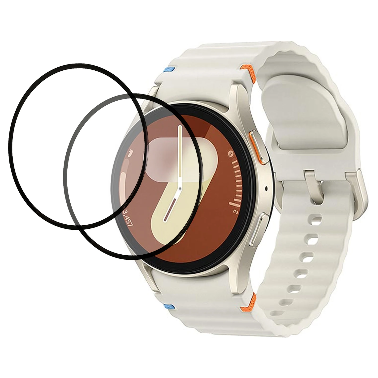 

2 шт. для Samsung Galaxy Watch7 40 мм Защитная пленка для экрана Шелковая печать Закаленное стекло Пленка для часов