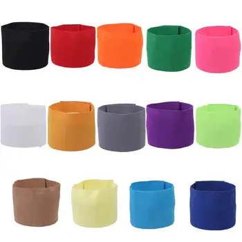 Adjustable Football Captain Armband Non-slip Visibility Soccer Armbands Colorful Anti-offset Sports Armband Team Unit Player