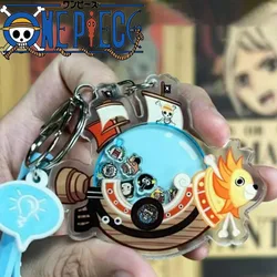 One Piece Keychain Classic Anime Series Luffy Zoro Sanji Doll Acrylic Material Pendant Key School Bag Pendant Student Gift