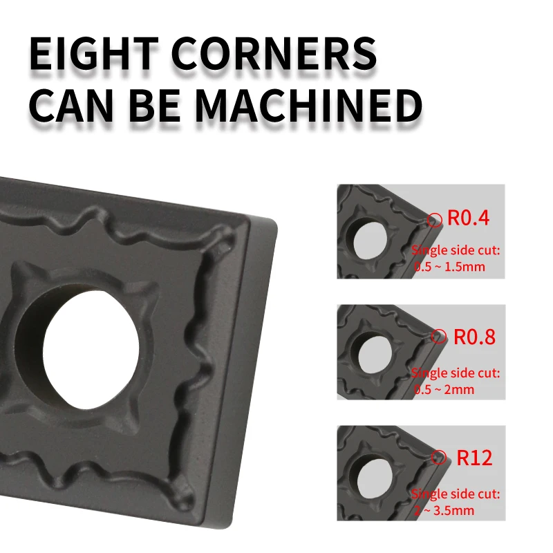 Imagem -04 - Inserção de Carboneto Snmg para Mclnr Snmg12 15 19 25 Yz6030 Jc800 Yz5010 Ferramenta de Torneamento Externo Cortador Torno Cnc