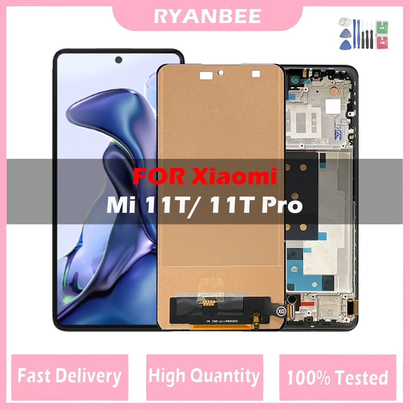 

AMOLED LCD For Xiaomi Mi 11T 11T Pro 21081111RG 2107113SI Pantalla lcd Display Touch Panel Screen Digitizer Assembly Repair