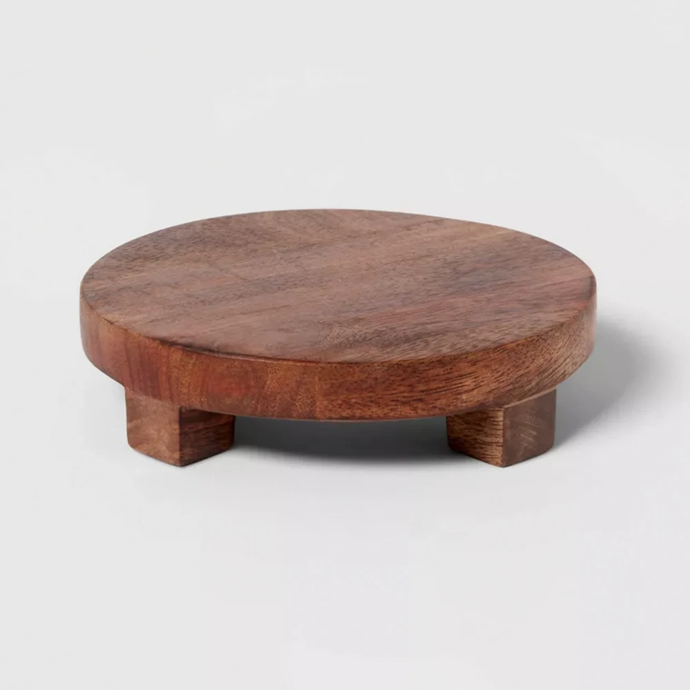 

6" Mango Wood Trivet with Feets Base for Hot Dishes,Elevated Wooden Trivet for Hot Pots and Pans,Kitchen Heat Resistant Hot Pad