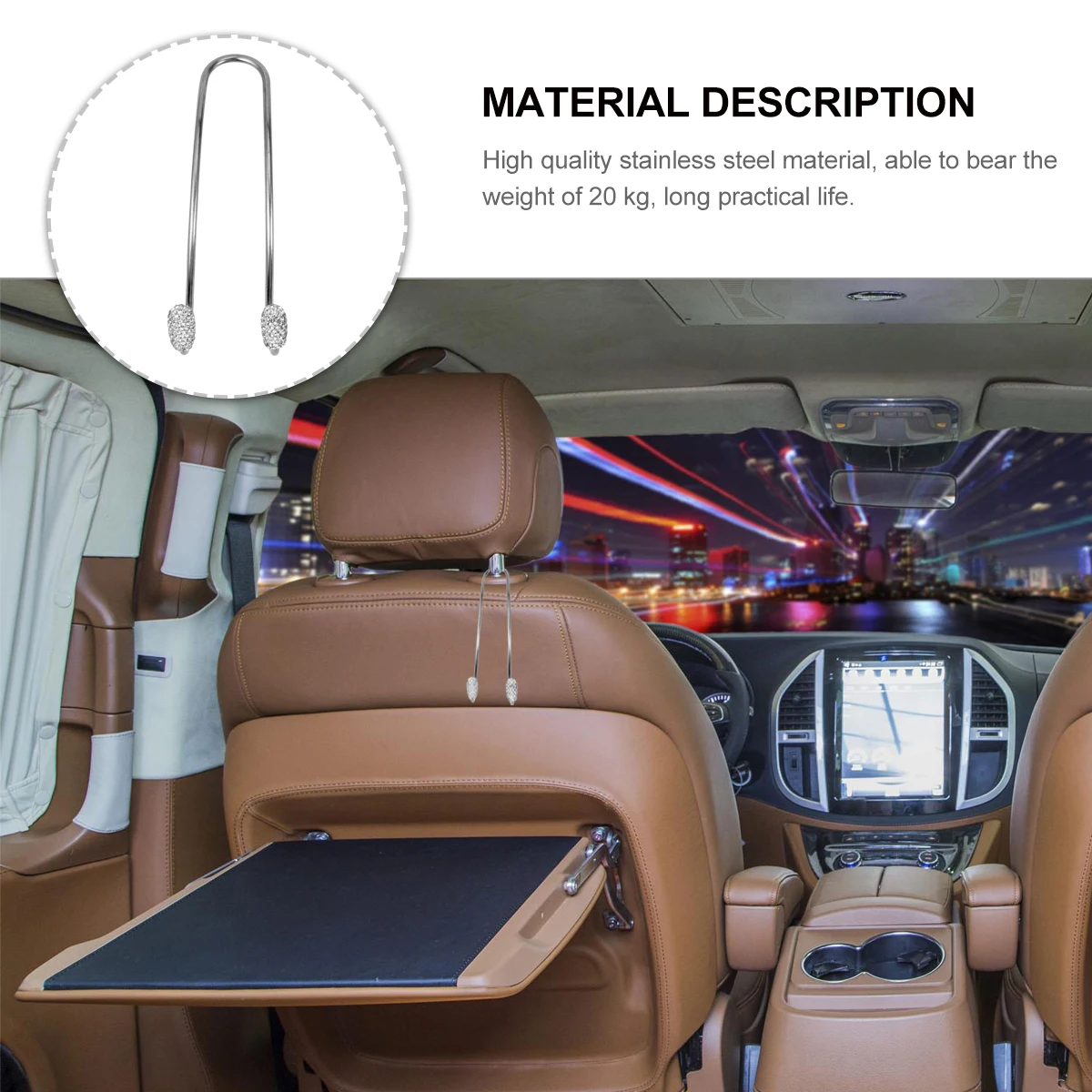 

Car Chair Hook Seat Purse Headrest Hooks for Truck Metal Number Bag Holder Back Storage Rear