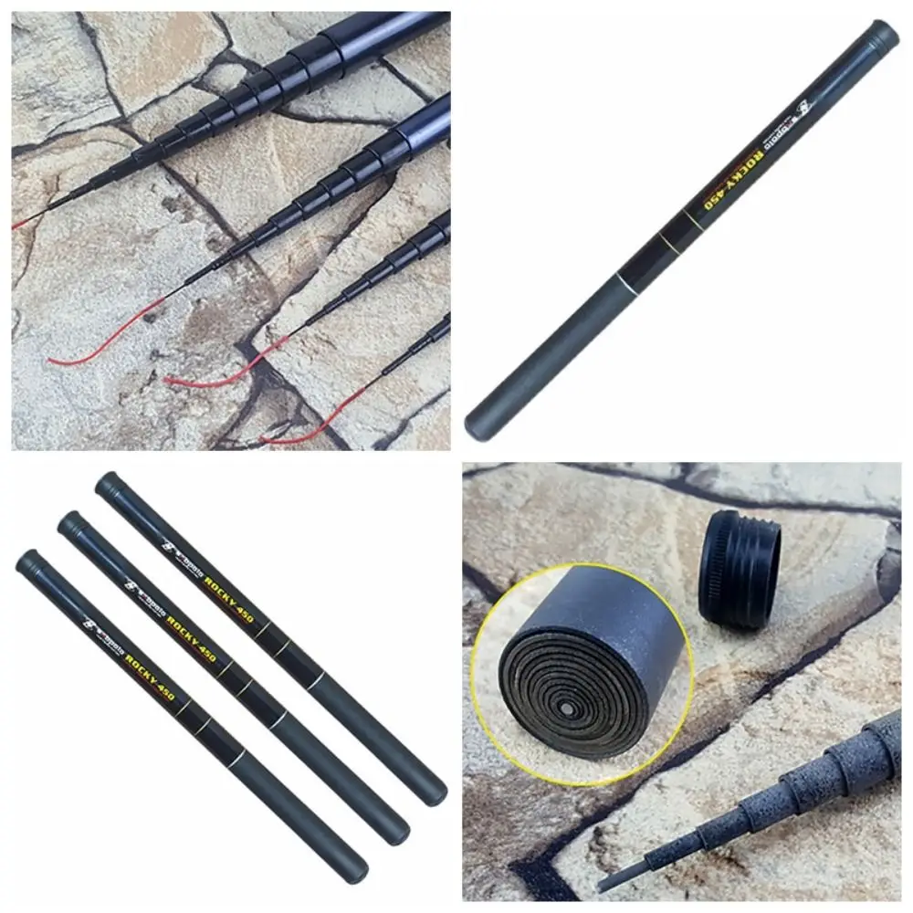 Telescopic Telescopic Fishing Rod Carbon Fiber Ultralight Freshwater Carp Stream Pole Portable Fiberglass Hand Fishing Pole