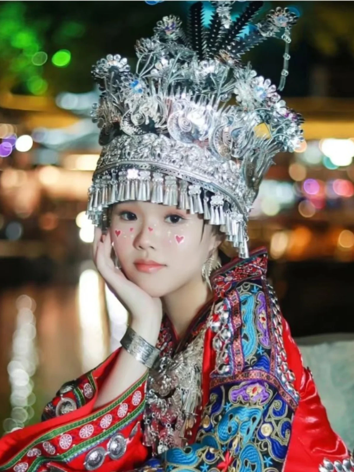 

Miao Headdress Ethnic Style Accessories Hat Special Handicraft Women's