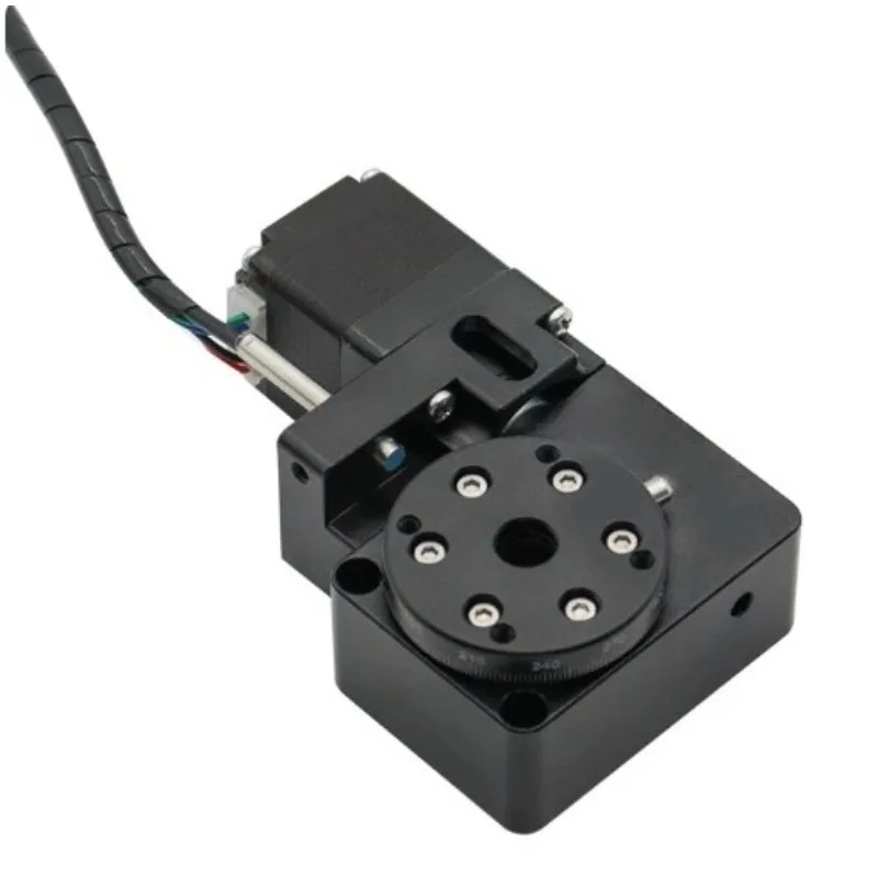 Precision Stepper Motorized Rotation Stage, Micro Optical Turntable with Integrated Drive for Lab Equipment