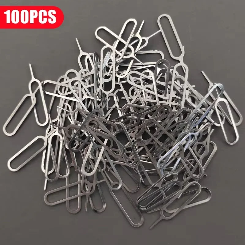 1/50/100Pcs Universal Anti Loss Pin Eject Sim Card Tray Open Needle SIM Open Tools Remover Accessories For iPhone Xiaomi Huawei