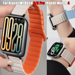 Silicone Magnetic Bracelet for Xiaomi Mi Smart band 9 Pro/8 Pro Soft Sport Strap for Redmi Watch 4 Replacement Wrist Blet Correa