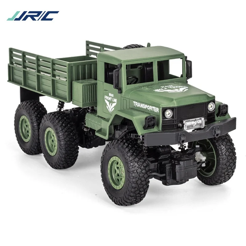 

JJRC Professional 1:18 6WD Тактический грузовик с дистанционным управлением, вездеход бездорожья 2,4 ГГц с возможностью скального ползания