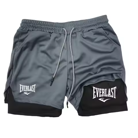 Men Running Shorts 2 In 1 Double-deck Sport Shorts Sportswear Gym Fitness Short Pants Training Jogging Bottom Men's Clothing