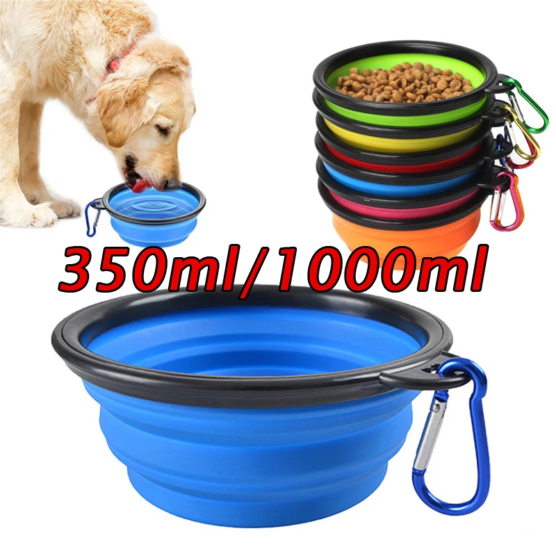 

Pet Folding Bowl for Cats and Dogs Universal Silicone Eating Utensils Outdoor Portable Dog Basin for Dogs To Go Out To Hold Food