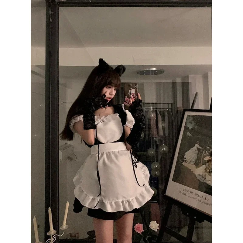 Japanse meid kostuum cosplay meid sexy schattige korte rok lolita uniform 2024 kerst nieuwe jurk gothic vrouwen jurk