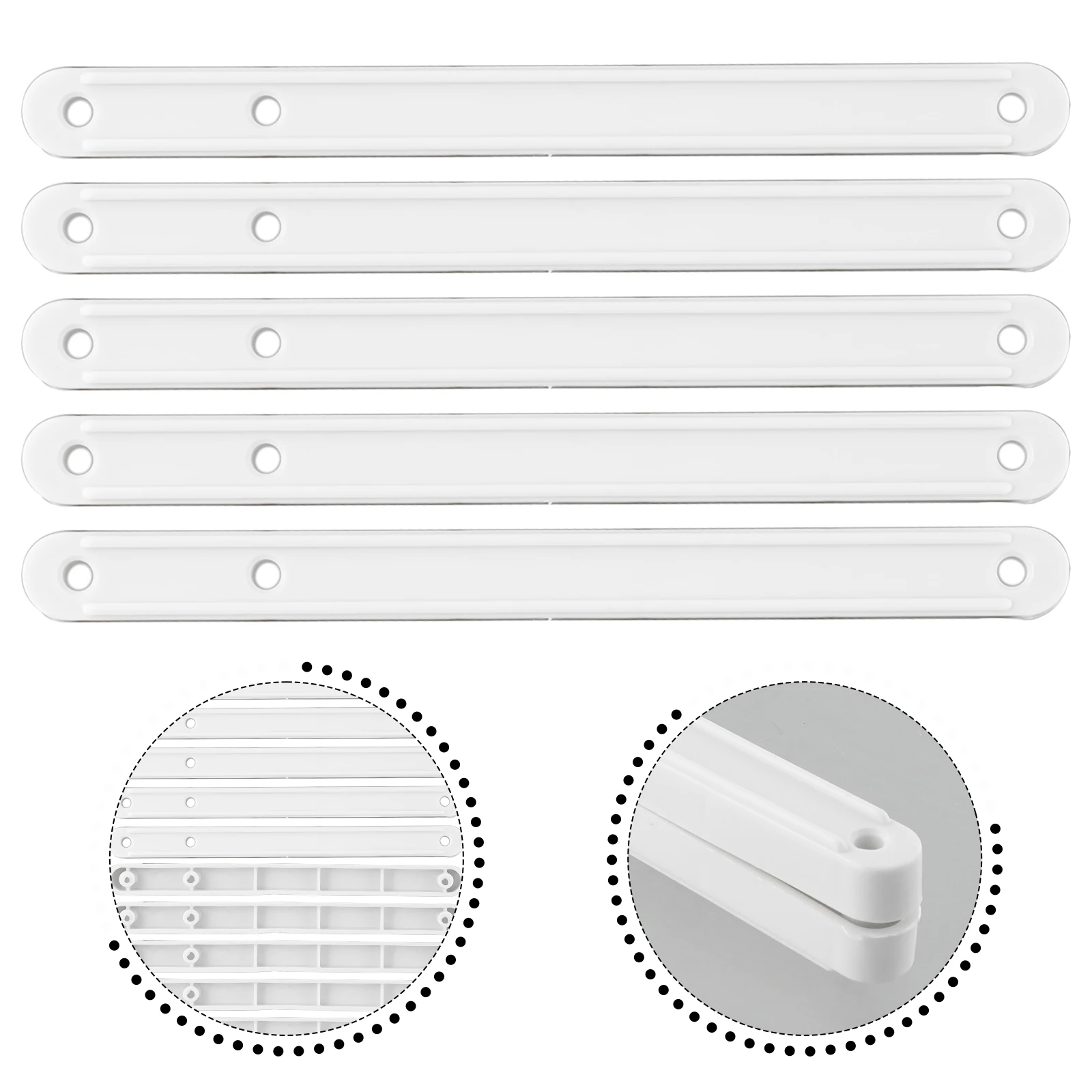 10Pcs Drawer Runners Plastic 180/235/298mm Quiet Draw Rail Replacement Furniture Accessories Two-section Rails