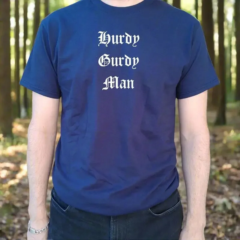 Hurdy Gurdy Man Organic Cotton T Shirt Folk Psychedelic Various Colours