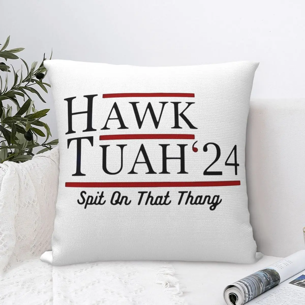 Hawk Tuah 24 Square Pillowcases Room Cushion Case Cool Home Decoration Pillowcase 40*40