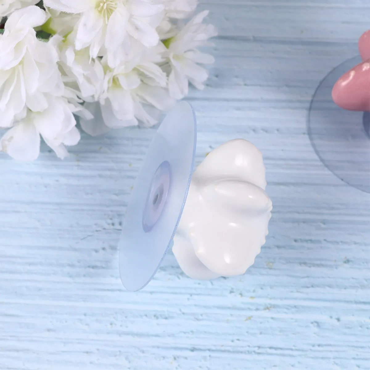 1Pcs Strong Suction Base Ceramic Knob Sea Star Shape Drawer Door Handle for Bin Chest of Drawers Bookcase Shoe Cabinet Hook