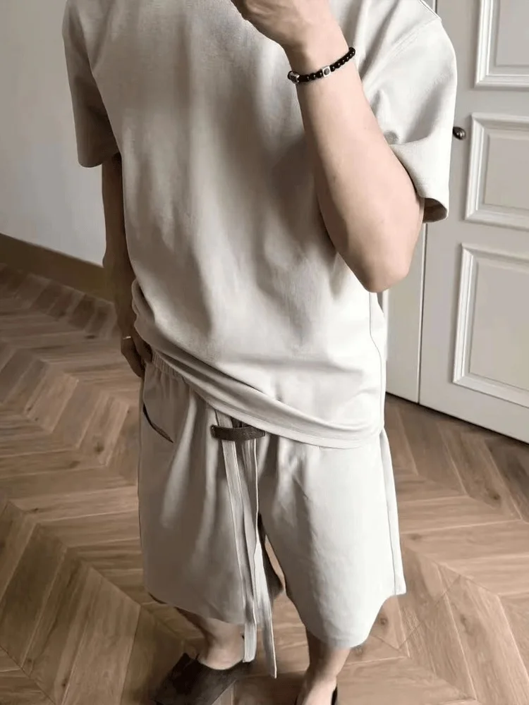 

Cool Haome Men's Casual ort Sve orts Set Two Pieces Summer High-End Feeling Faionable Youth T-irt And orts En...