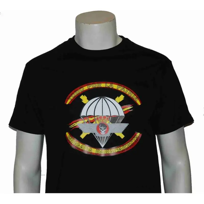 

Spanish Paratrooper Brigade Emblem T-Shirt New 100% Cotton Short Sleeve O-Neck Casual Mens T-shirt