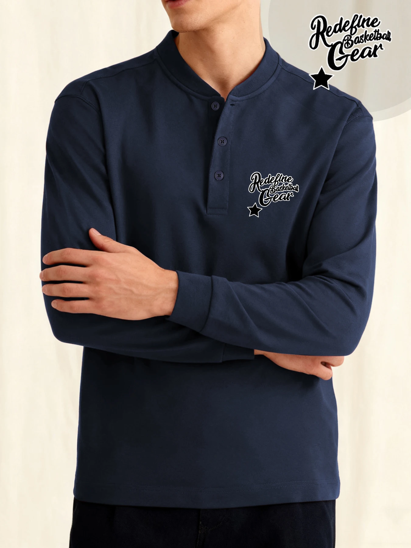 إعادة تعريف كرة السلة والعتاد ستار الطباعة الرجال هنري قمصان لينة عارضة قميص طاقم الرقبة الخريف المتسكعون قمم الموضة عالية الجودة #1