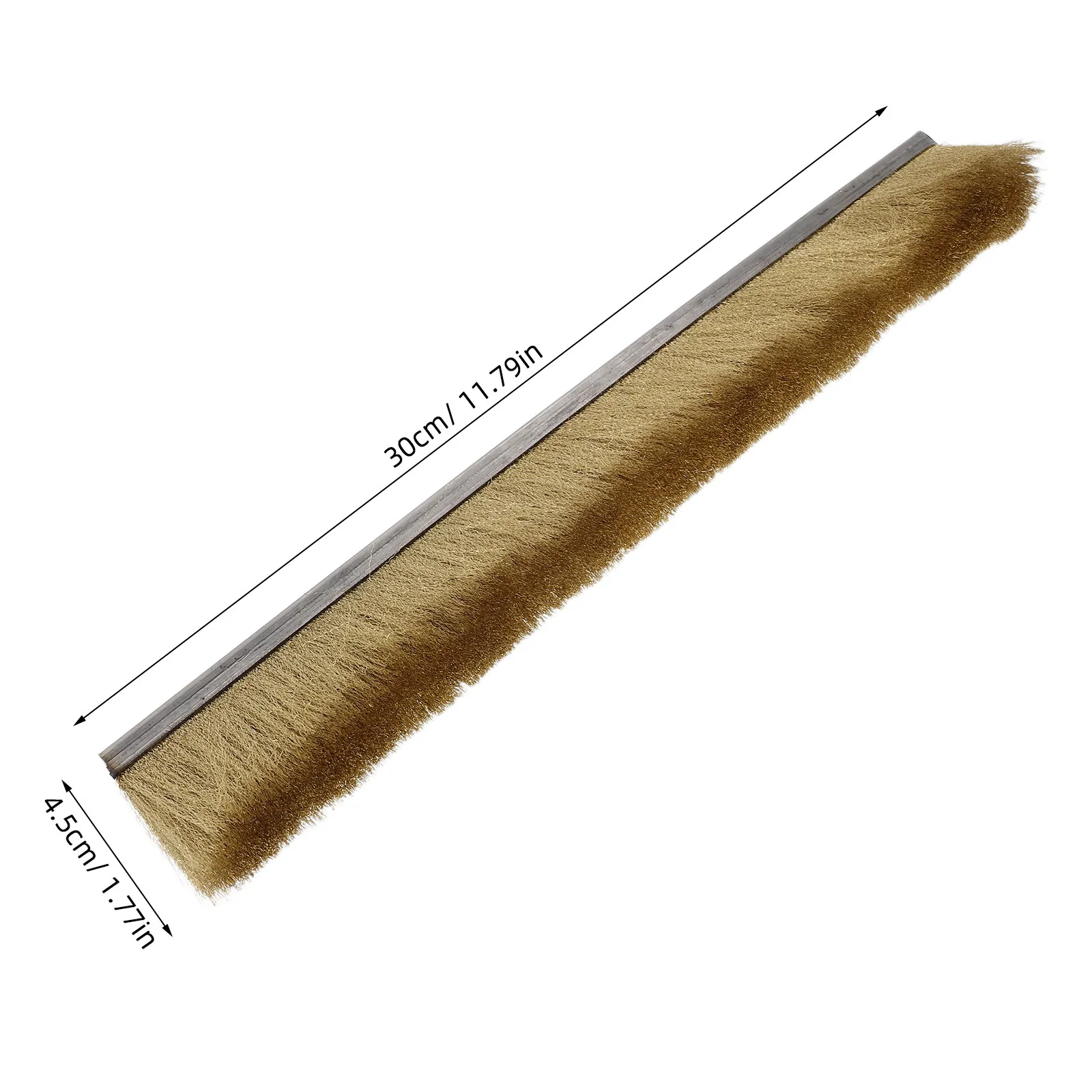 Mailbox Brush Seal Strip Copper Bristle Guard Metal 11.8x1.8in Letter Box Lid Dustproof Seal Strip Mailbox Cover Maintenance