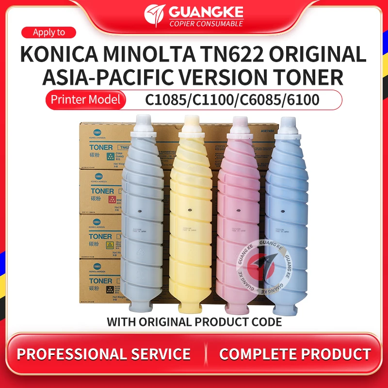 Original Toner Cartridge TN622 TN 622 For Konica Minolta Bizhub Press C1085 C1100 C6085 C6100 Asia Version Toner Powder Copier