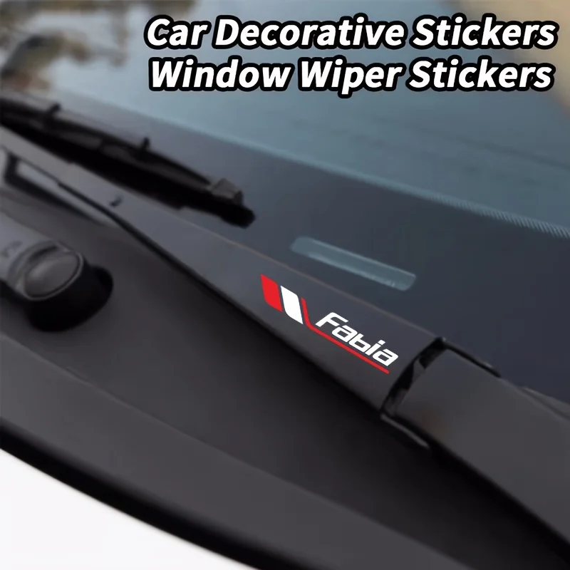 1Set Sport Style Wiper Sticker, Matte Vinyl Self-Adhesive Decal, Scratch-Resistant for Car Windshield & Body