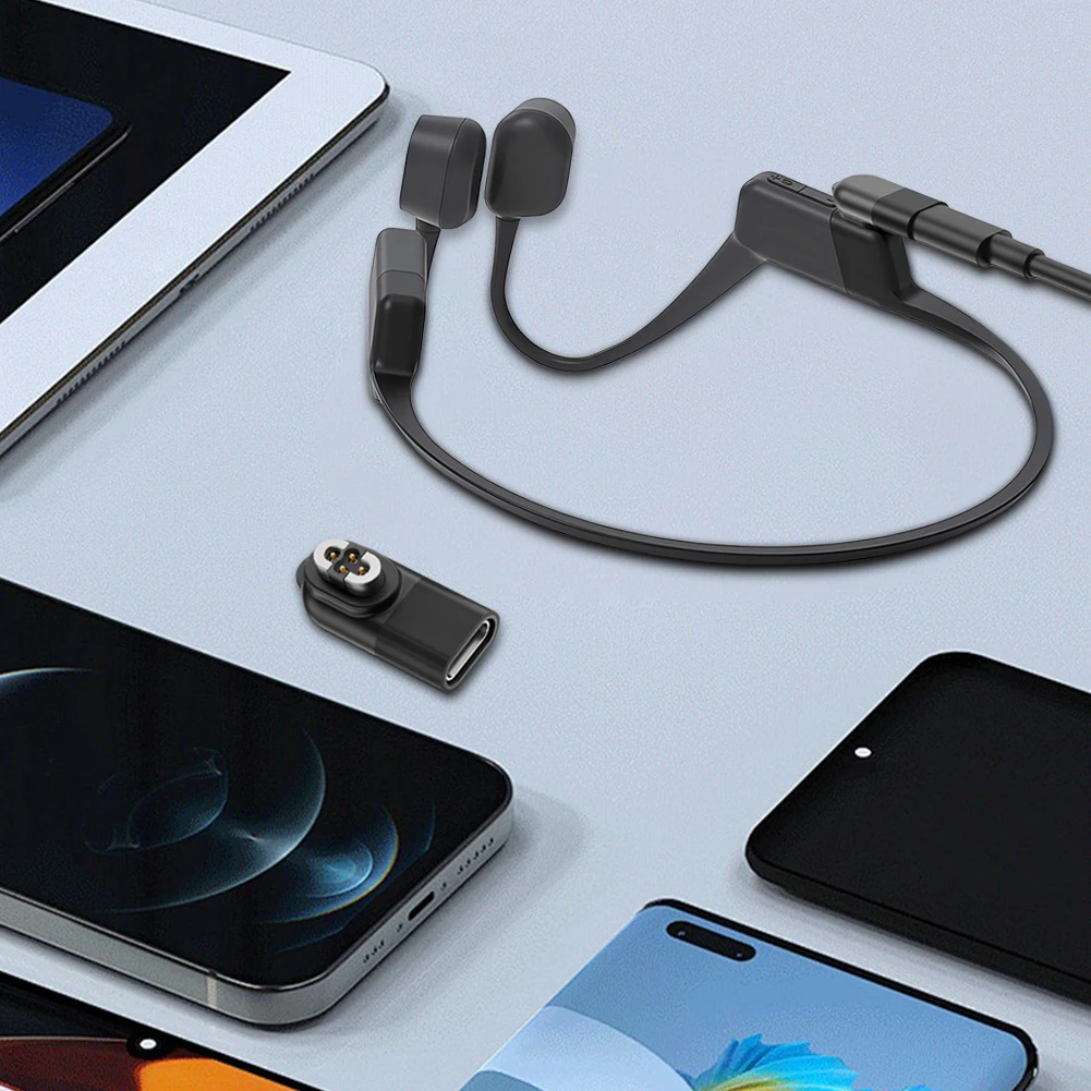 Für Shokz Ladegerät Adapter USB C Adapter Ladegerät Konverter Tragbarer USB C Ladeadapter für SHOKZ OpenSwim Pro S710 Kopfhörer