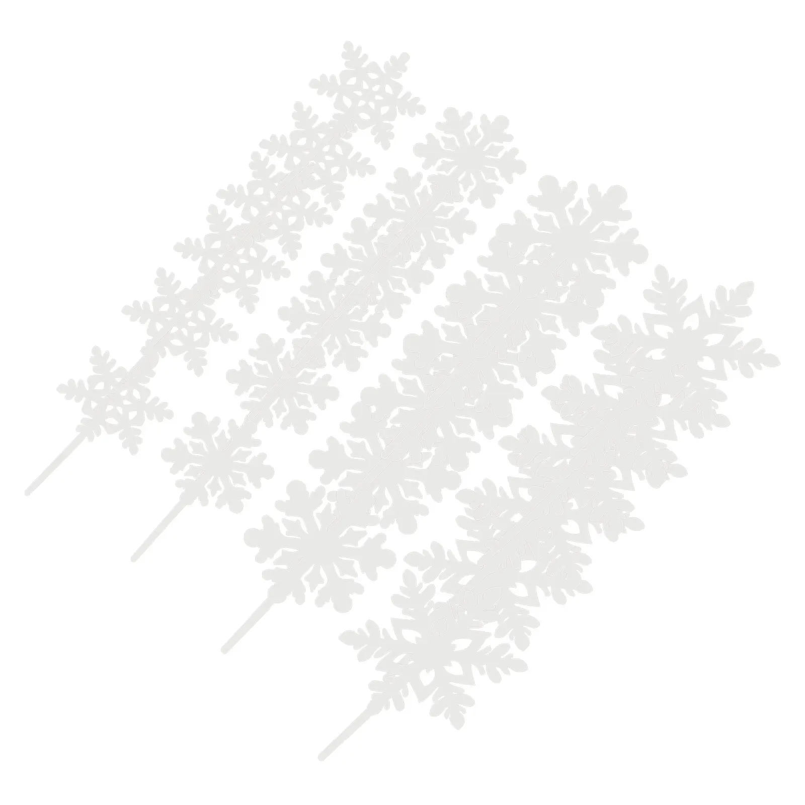 

24 Pcs Acrylic Cake Picks Snowflake Inserts for Christmas Cupcake Topper Cake Ornament Xmas Supplies