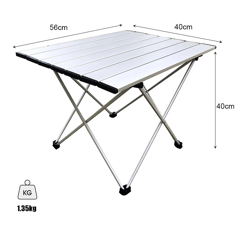 LIGHTEN UP Outdoor Portable Folding Aluminum Table Picnic Camping Party Barbecue Table Simple Casual Picnic Quadrate Table