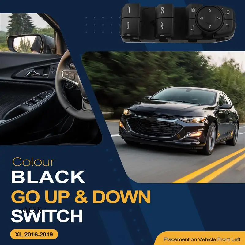 

AR-Car Window Glass Lifter Switch Front Left For Malibu XL Equinox Bolt EV 84587888 26217993