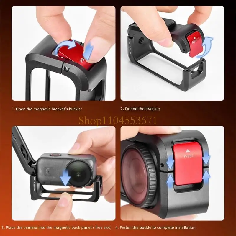 Best Seller Quick Detach Aluminum Alloy Housing Camera Case Metal Texture for Camera
