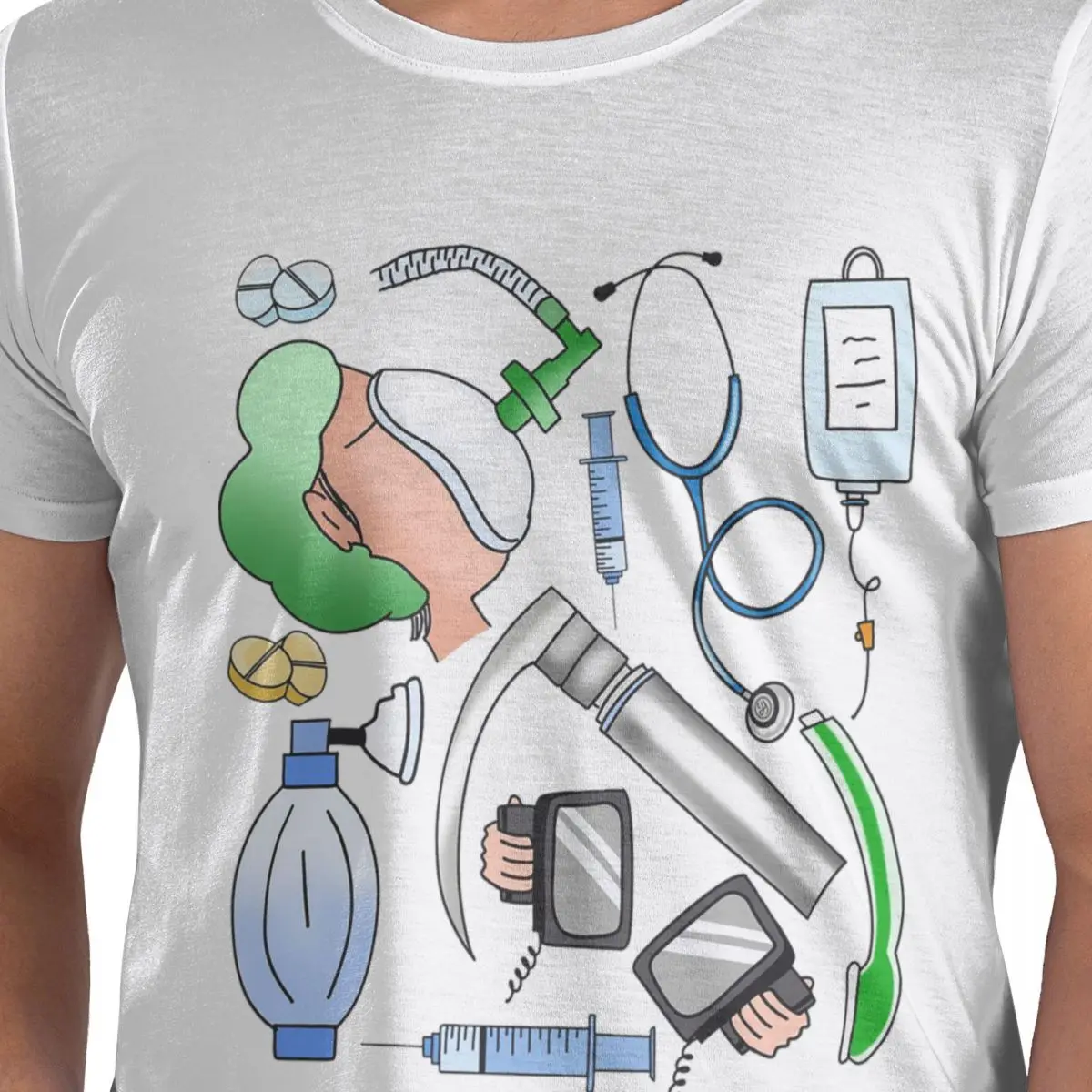 

Anesthesia T-Shirt for Men Cotton Oversized T Shirts Men's Short Sleeve O-Neck Summer Clothes Tops S-3XL