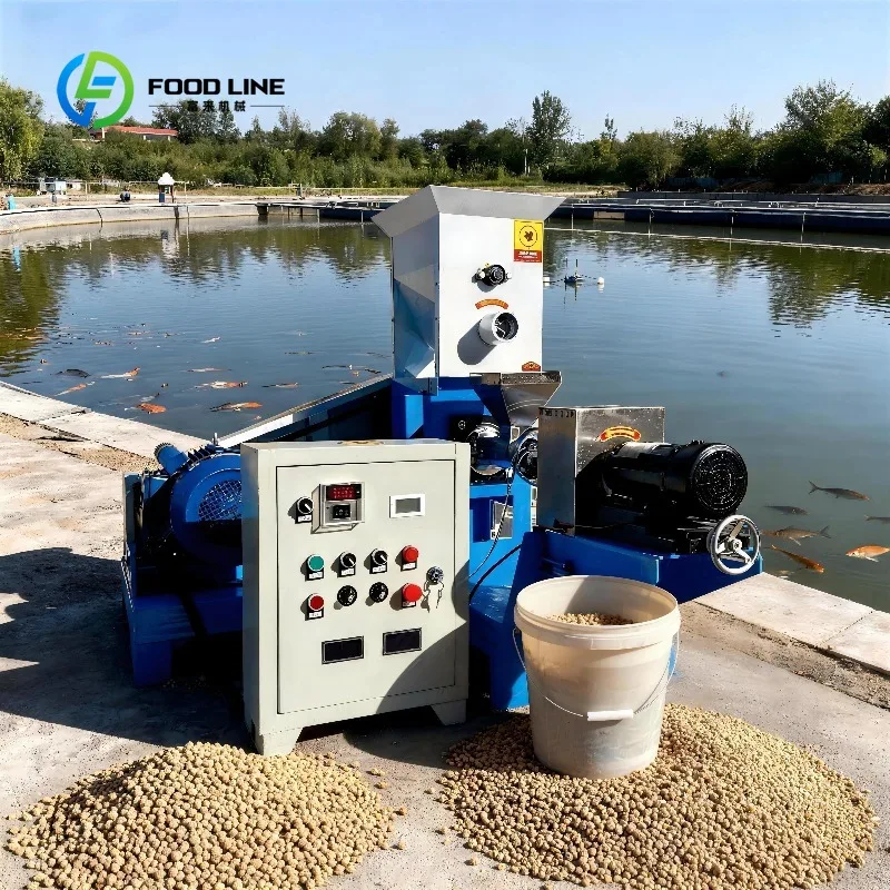 Custom Feed Mill Equipments Single Screw Catfish Feed Extruder Automatic Diesel Mini Floating Fish Feed Pellet Machine Malaysia