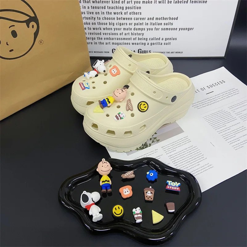 11Pcs Cartoon Anime Toy DIY Shoe Charms For Clogs Hole Bubble Slides Sandals Removable Shoe Decoration Accessorie Girls Gifts